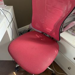 Pink Rolling Chair