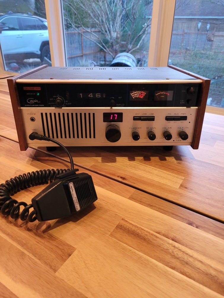 Vintage CB Courier Centurion 400 Base Station with magnetic base Antenna