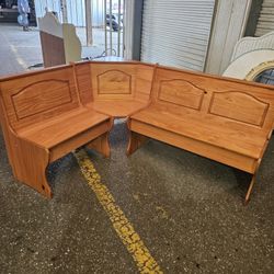 Wooden Corner Bench 