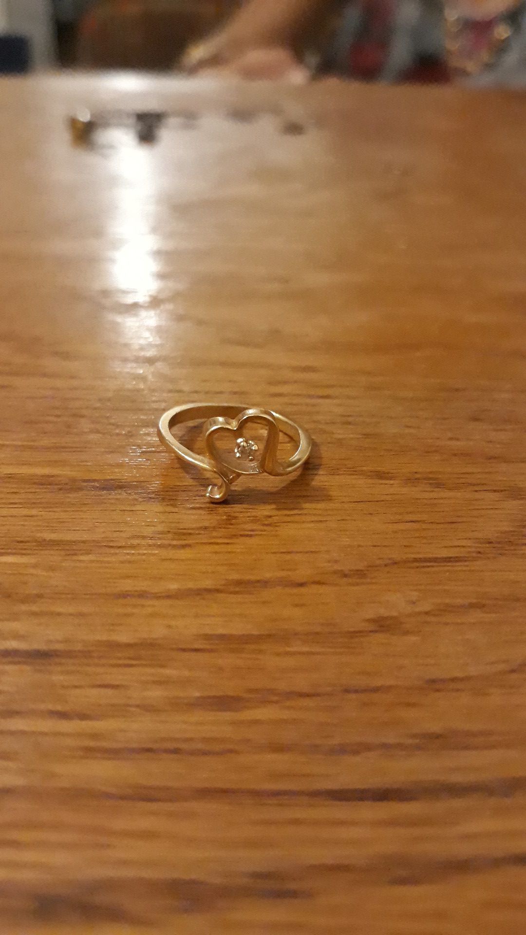 14k gold heart ring