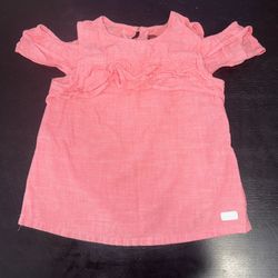 7 For All Mankind Coral Blouse Size 6