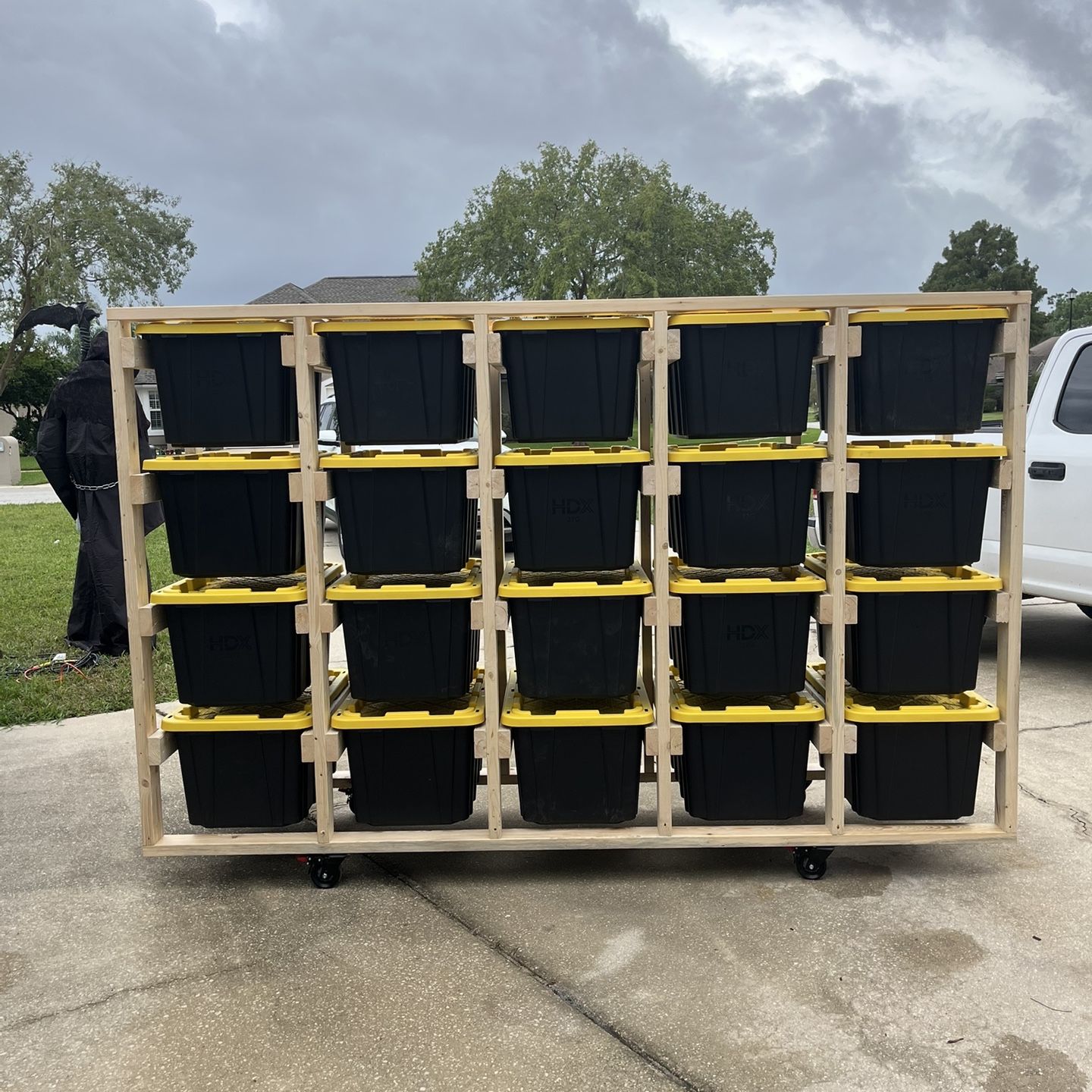 Custom Storage Rack with HDX Totes – Heavy Duty & Mobile! for Sale in ...