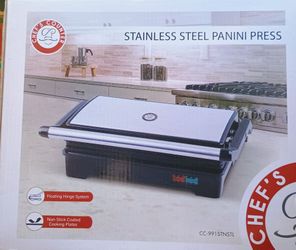 Stainless steel panini press