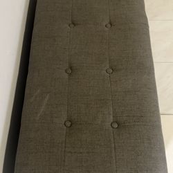Gray Storage Ottoman Bench