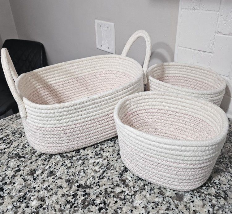 Storage Woven Baskets Set