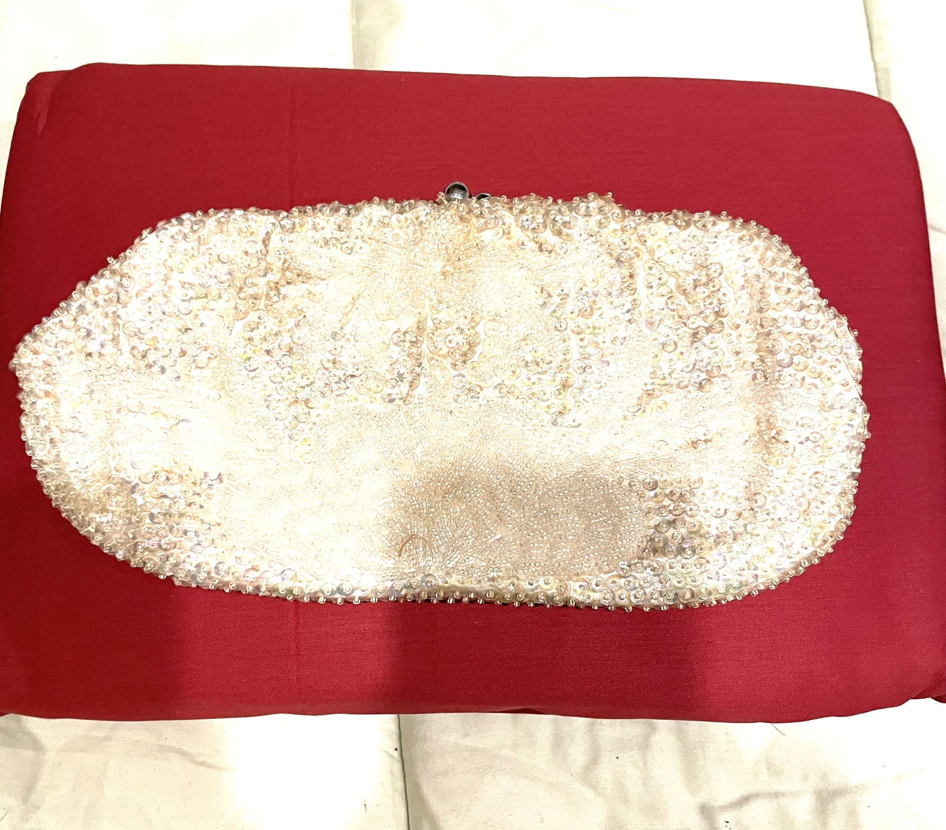 Vintage Beaded Clutch Fancy Clasp
