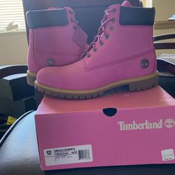Pink Authentic Timberland .size 12 .New Best Offer