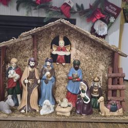 10 in. Porcelain Nativity Scene Set (13-Piece)