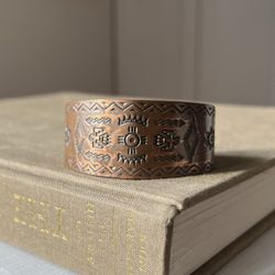 Tribal Copper Cuff Bracelet ( firm on price )