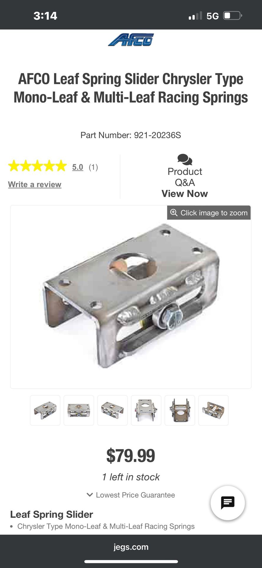 Afco Leaf Spring Sliders