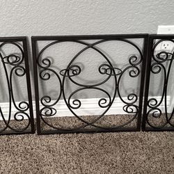 Three Piece Wall Decor with Candle Holders