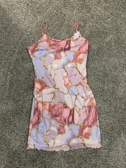 Pink Purple Gold Dress 