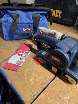 Ryobi corded portable belt sander, specifically model BE318-2