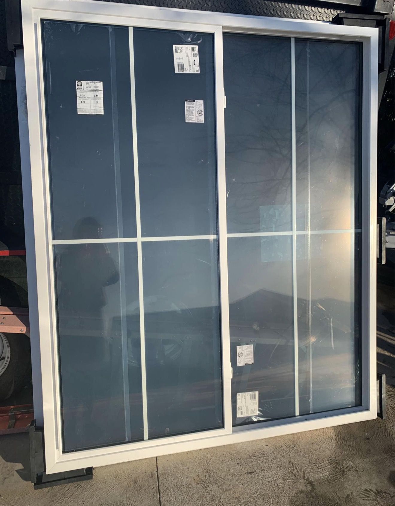 Brand New White Window With Grids