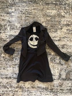 Jack Skellington Sequin Dress with Pinstripe Jacket