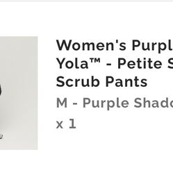 FIGS purple Shadow PETITE pants
