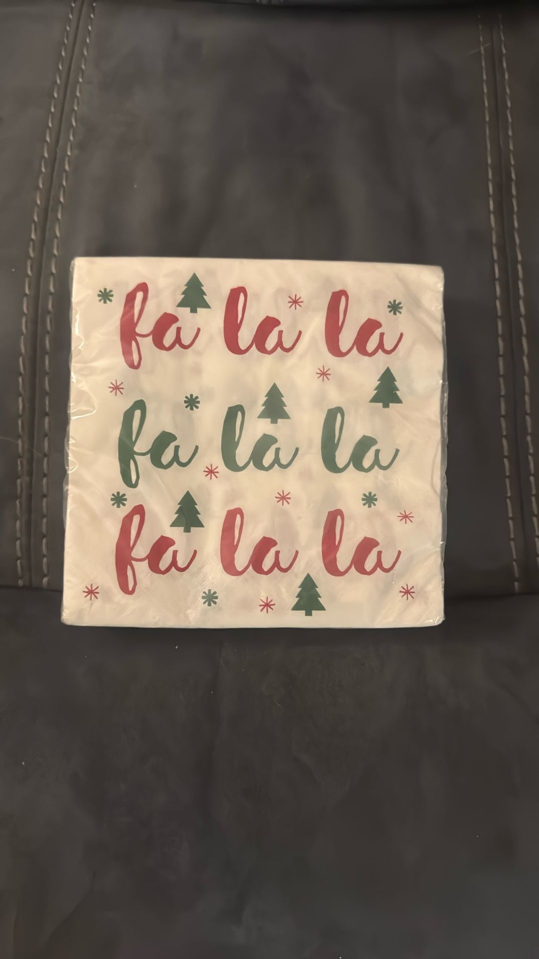  New Sealed 32 Piece Fa La La Lunch Napkins Holiday Christmas