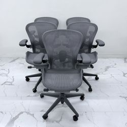 HERMAN MILLER REMASTERED AERON CHAIRS IN LIKE NEW CONDITION $799 EACH DELIVERY AVAILABLE 