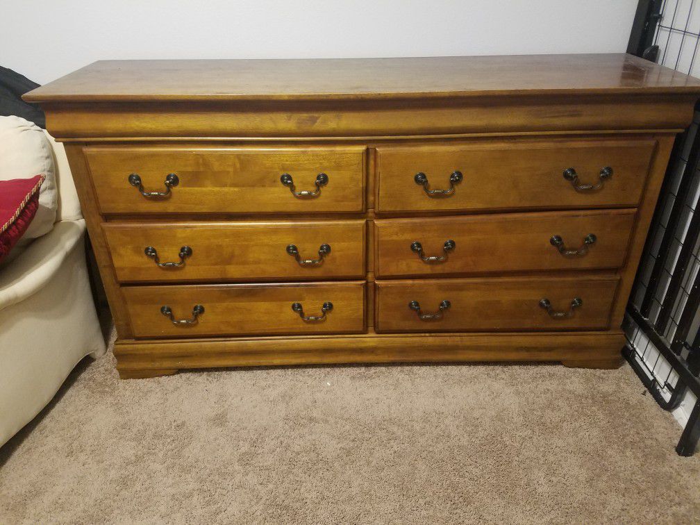 Large Dresser With Mirror 3' 1" Tall/ 20" Wide/ 5'8" Long