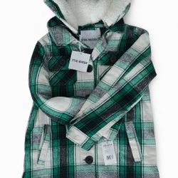 Steve Madden Hooded Flannel Jacket