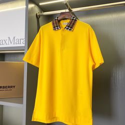 Burberry Men’s Yellow Polo Shirt 