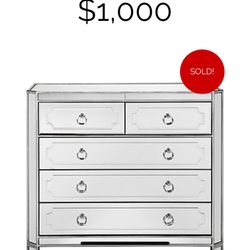 Z Gallerie  Mirrored Dresser 