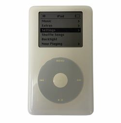 Apple iPod 4th Generation (HP Invent) 20GB White - MP102 PE435AABA - WORKING