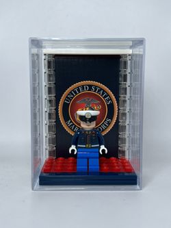 Collectible Force Pack Minifig Display Case For Lego United States Marine Corps