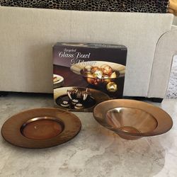 Glass Bowl & Platter