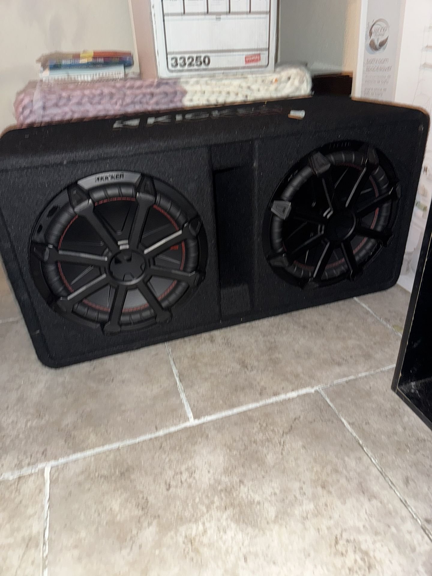 🔊 Kicker 48DCWR122 Dual 12” CompR Subwoofers w/ Ported Box