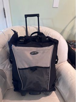 Black rolling duffel bag luggage