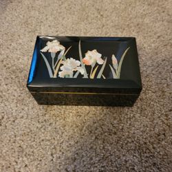 Antique Black Music Box