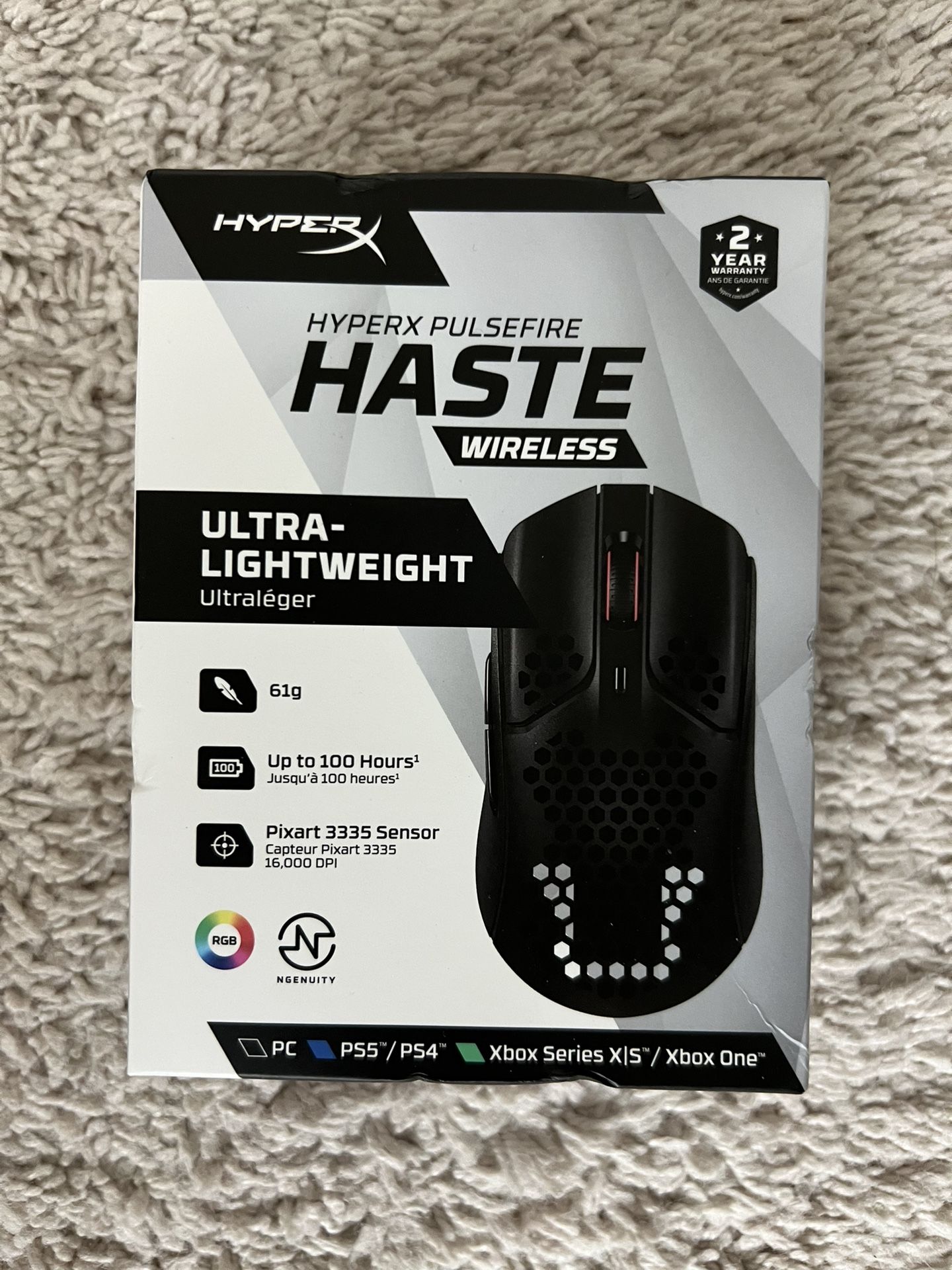 HyperX Pulsefire Haste 2 Lightweight Wireless Gaming Mouse Black