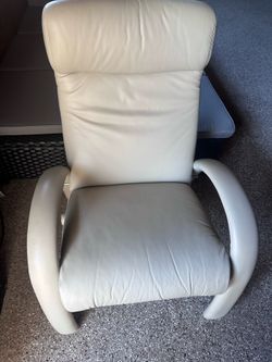 Grey Leather recliner chair