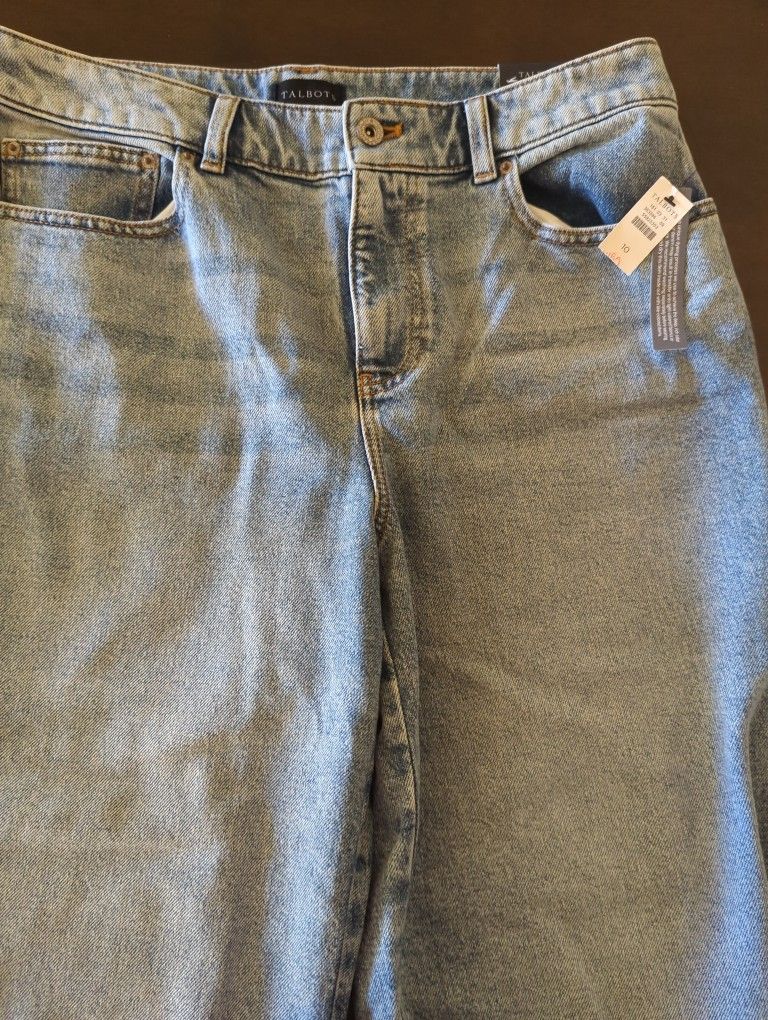 Talbots High Waist Straight Ankle Jean Size 10