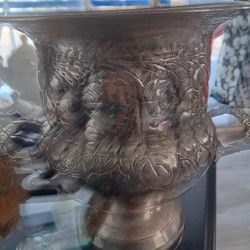 Antique Champagne Bucket Silver. Hand Hammered Made In India