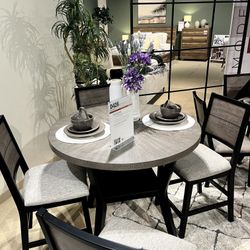 Corloda Black/Gray Dining Room Set (Set of 5) 