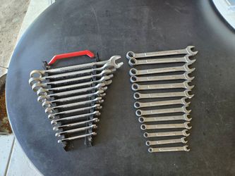 25 pieces metric and standard craftsman open wrench