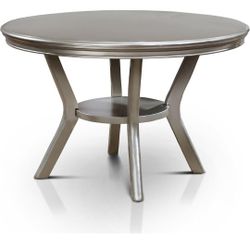 Furniture of America Bethlehem Wood  Dining Table  in Champagne & Gray