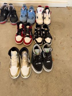 Air Jordan 8 Pairs Size 5Y two pairs Size 4.5Y  Six Pairs Authentic