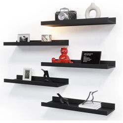 12 Black Floating Shelves