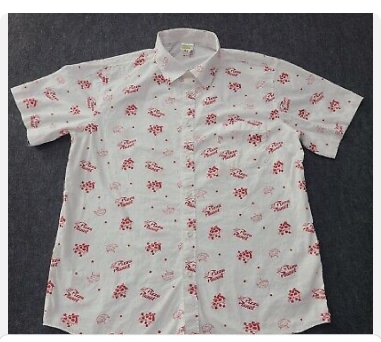 Toy Story, Pizza, Planet Men’s Button Up Shirt