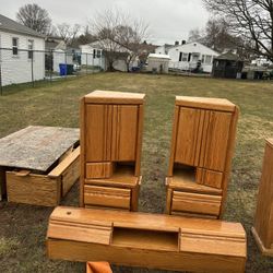 Free Outside Curbside Oak Queen Beset But Can Be Used With queen Bed Tall Night Stands With Cabinets 