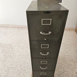 Gray 4 Draw File Cabinet 