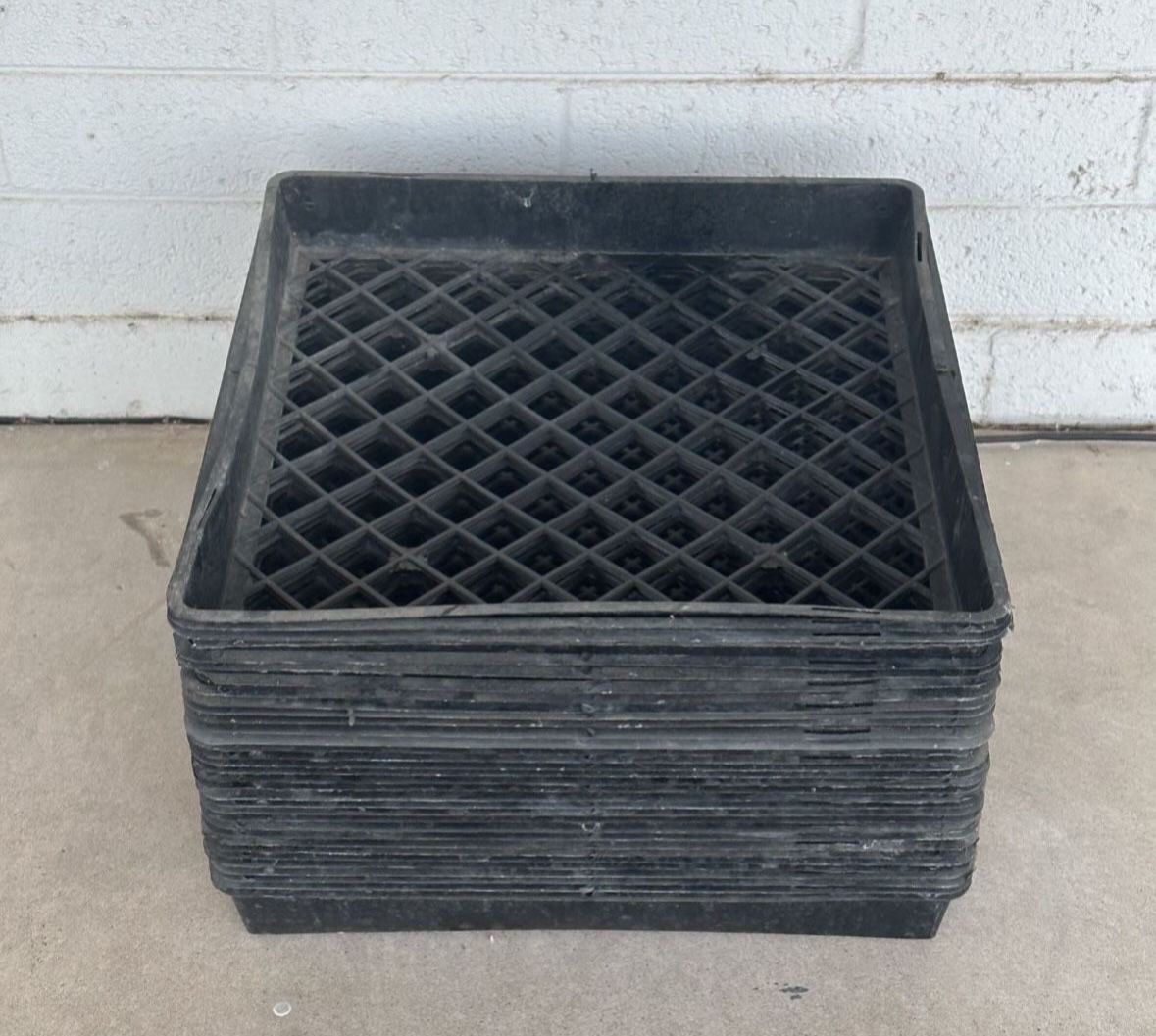 Square Plastic Crates Crate Carrying Carry On Tray For Small Flowers Vegetable Pots Planter Gardening Organization Organizer 