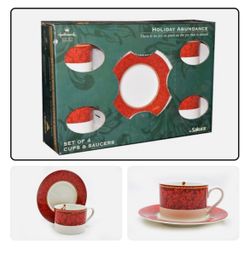 Holiday cups and saucers  set