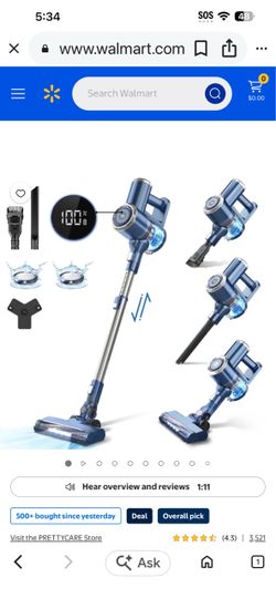 PRETTYCARE Cordless Stick Vacuum Cleaner