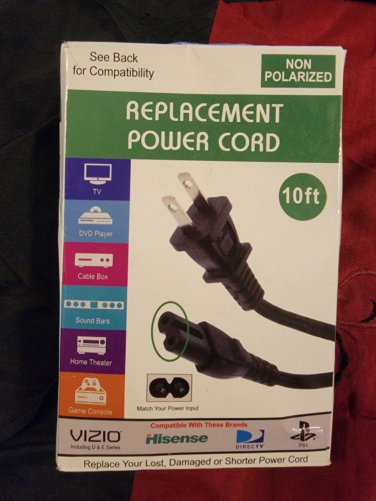 Xtreme Non Polarized Replacment Power Cord