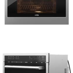 24 in. 1.6 cu. ft. Compact Convection Oven and Microwave Combo in Stainless-Steel