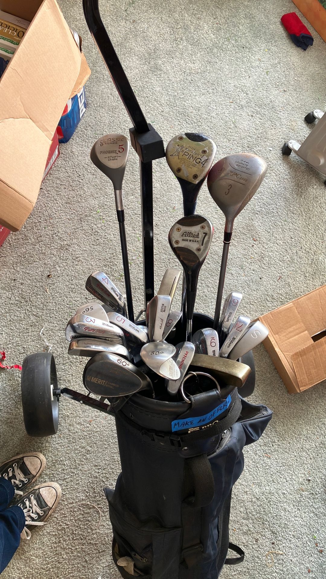 Golf Clubs and Bag